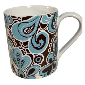 Corelle Lifestyles Carousel Coffee Mug Cup Brown Blue